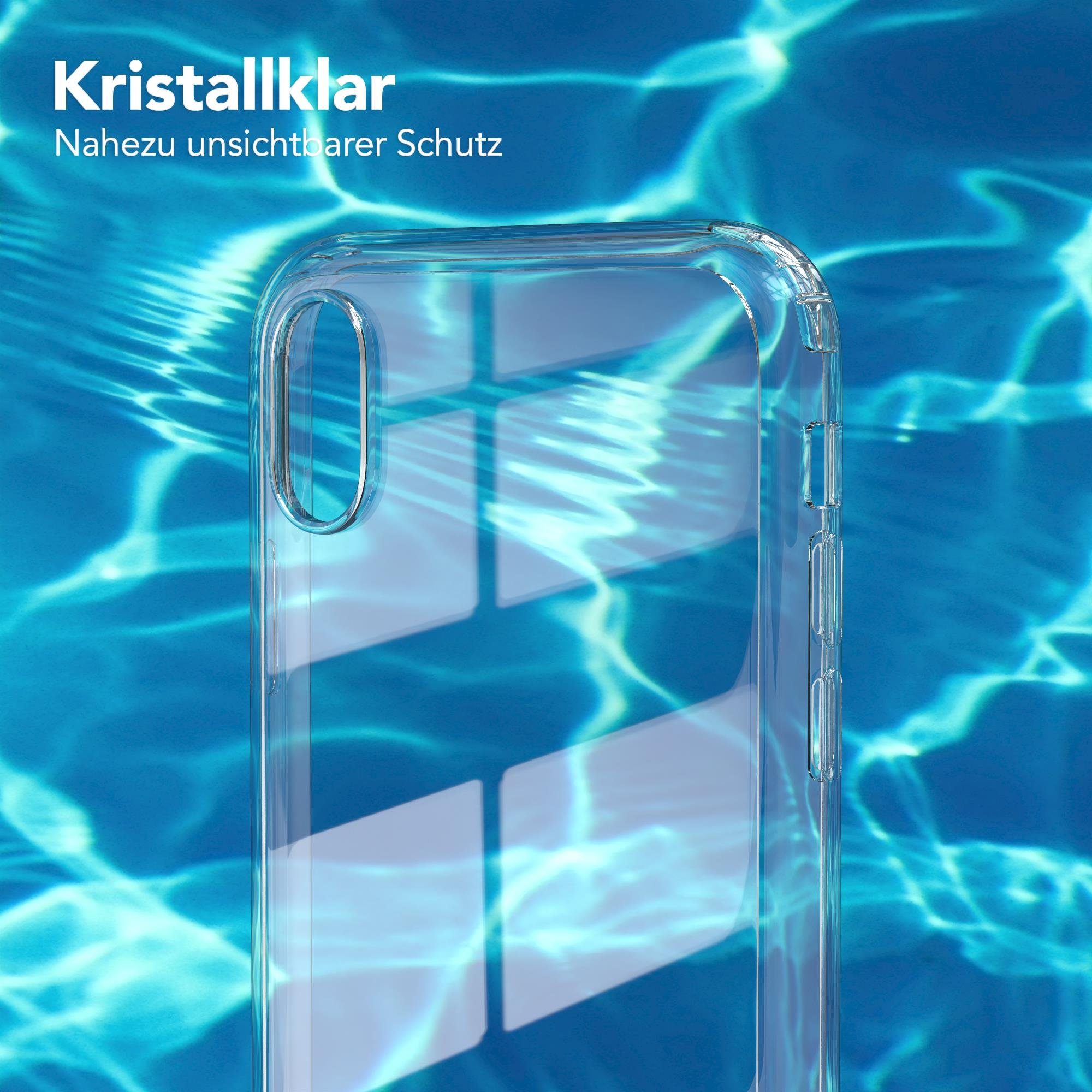 EAZY CASE Handyhülle Crystal Clear Case für Apple iPhone XR 6,1 Zoll, Schutzhülle Kameraschutz Silikonhülle Transparent Handyhülle Slimcover