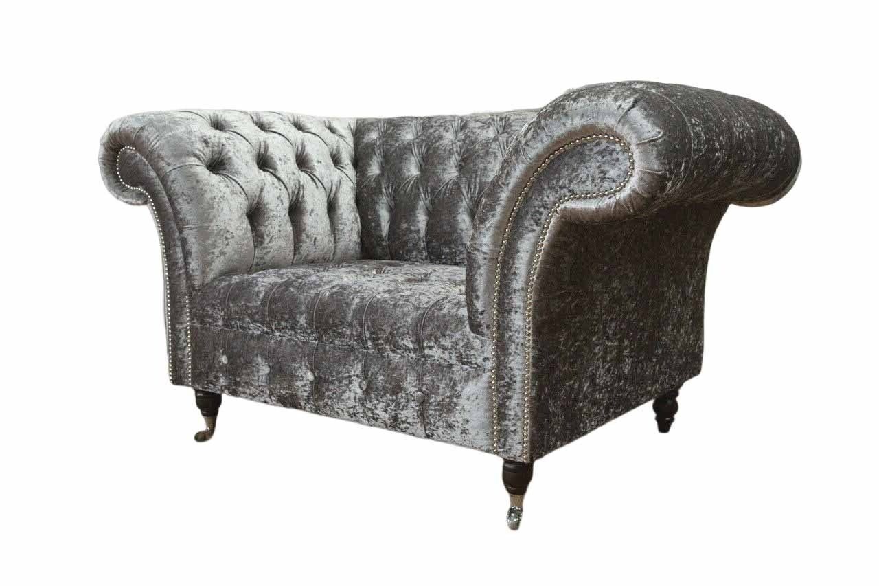 Textil, Design Europe Sessel Sofa JVmoebel Made In Polster Chesterfield Sessel Couch Chesterfield