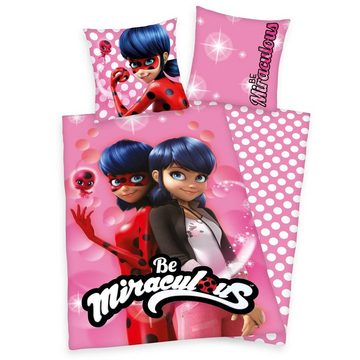 Kinderbettwäsche Herding Miraculous Ladybug - 2 x Bettwäsche-Set, 135x200 & 80x80, Miraculous - Ladybug, Baumwolle, 100% Baumwolle