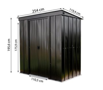 SPACEMAKER Gerätehaus, BxT: 254x119 cm, Metall