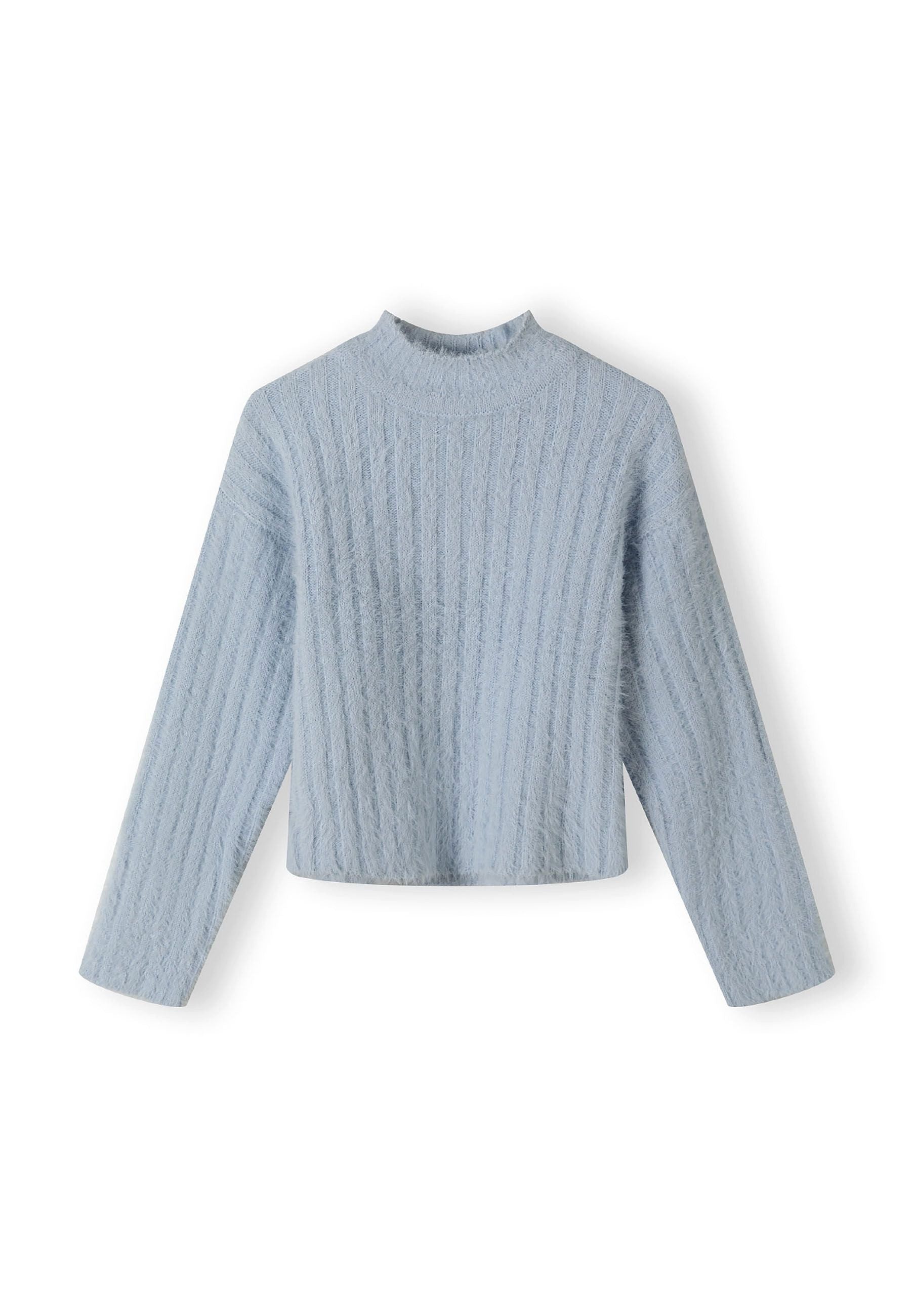 MINOTI Strickpullover Flauschiger Pullover mit Rundhalsausschnitt (2y-14y)