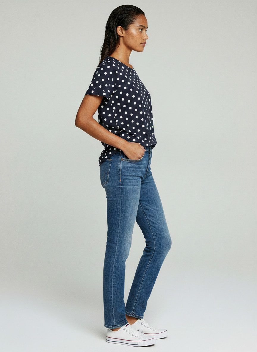 maracujaaa Kurzarmshirt Audrey Tupfen Shirt