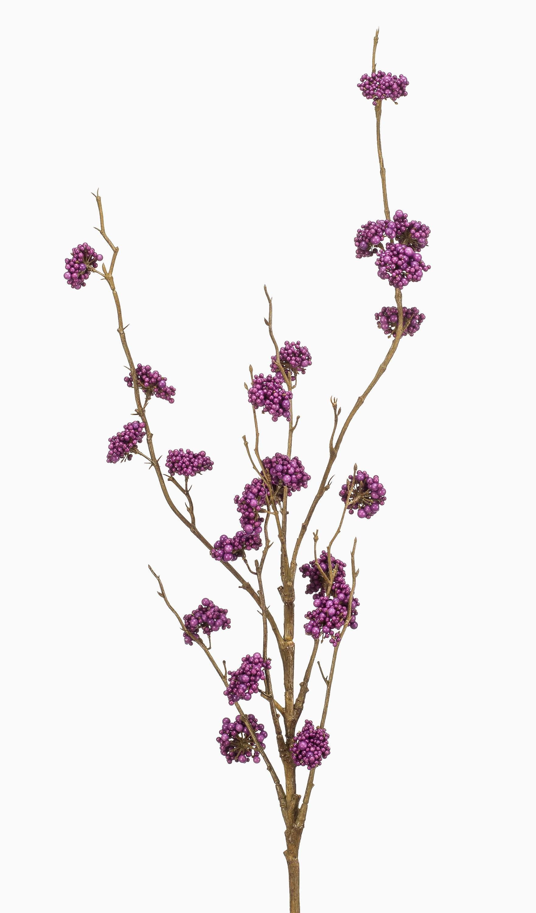 Kunstzweig Kunst Zweig Schönfrucht SILFIO mit Beeren, Hellviolett, 95cm Liebesperlenstrauch, artplants, Höhe 95.0 cm