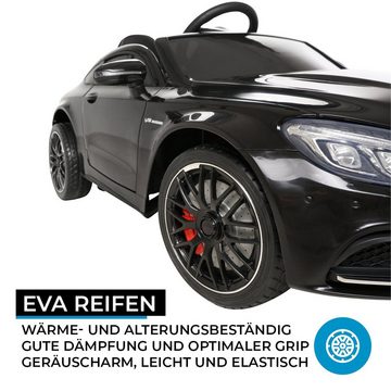 Actionbikes Motors Elektro-Kinderauto Elektroauto Mercedes Benz C63 AMG, Belastbarkeit 30 kg, (1-tlg), Stoßdämpfer - m. Fernbedienung - EVA-Reifen - ab 3 J.