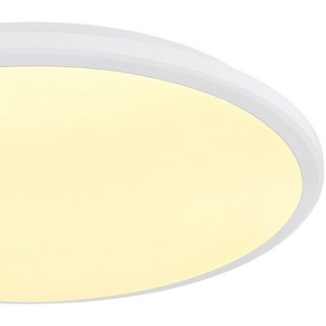 Globo Deckenleuchte Deckenleuchte Wohnzimmer LED Deckenlampe Rund Weiß 35 cm Flurlampe