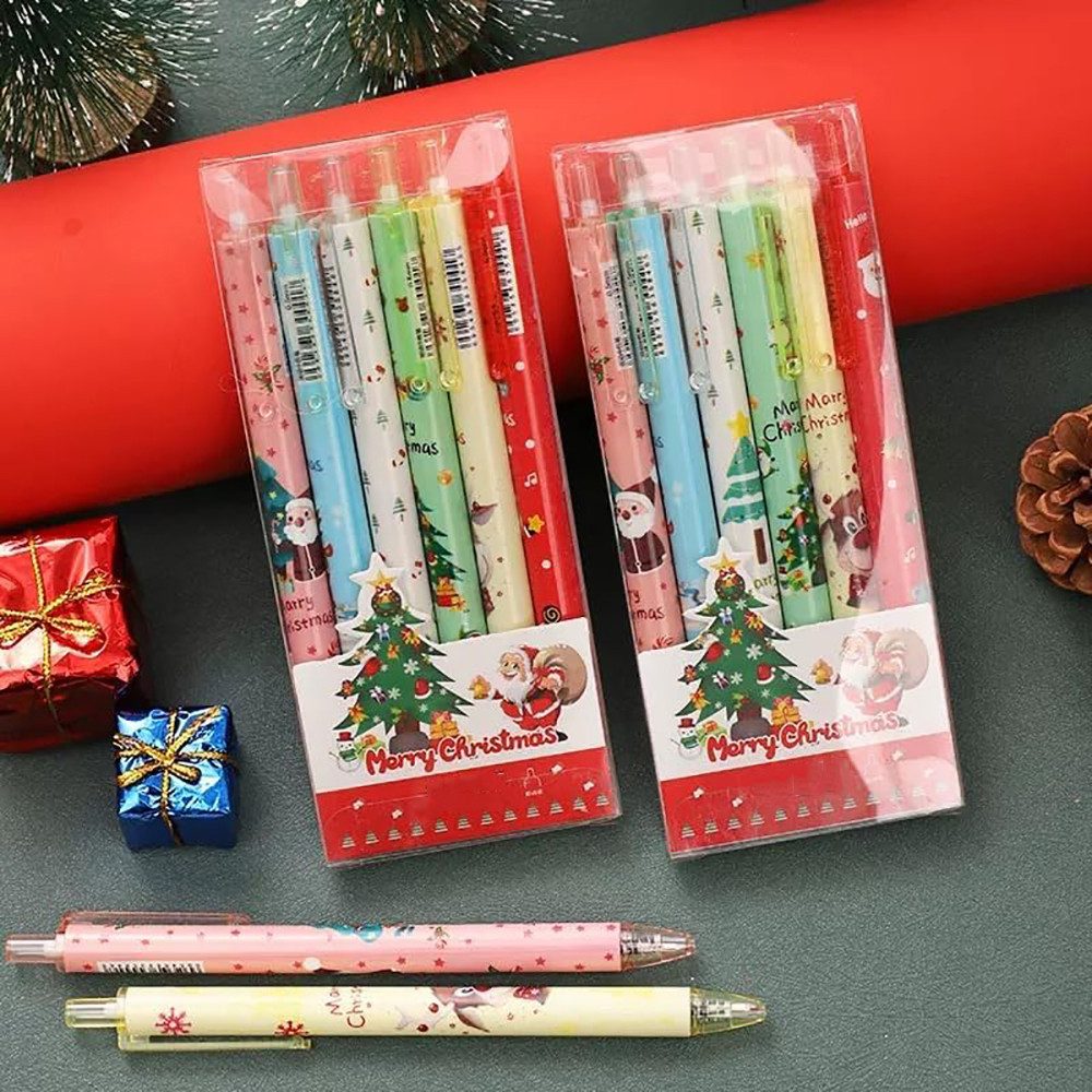 FOUORTUNATE-BEE Kugelschreiber 12 Stuck Weihnachtsstifte Kugelschreiber Weihnachten, (Schneemann Stifte Weihnachtsstifte Set, 12-tlg), für Weihnachts Schule Wei – Bild 3 von 5