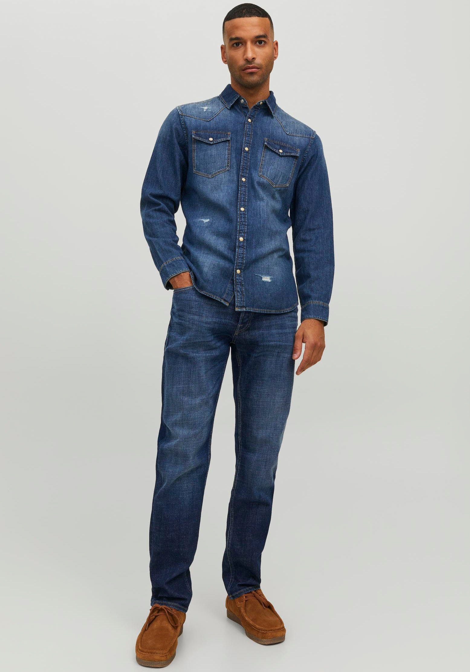Jack & Jones Tapered-fit-Jeans JJIMIKE JJORIGINAL CJ SN mit Five-Pocket-Design