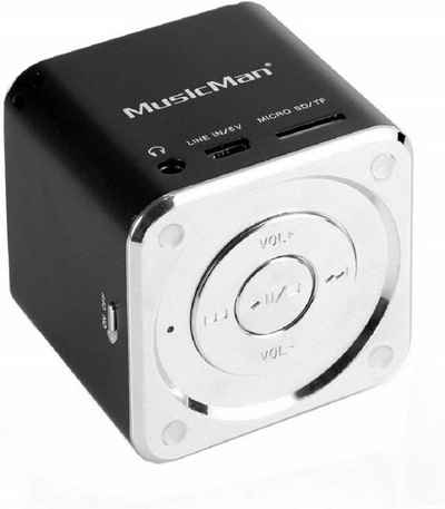Technaxx Mini MusicMan schwarz kabelloser Mini-Lautsprecher Micro-SD USB Portable-Lautsprecher