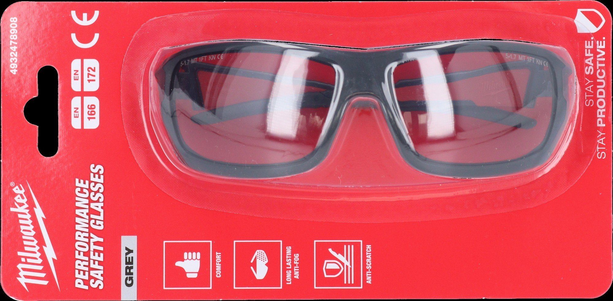 Milwaukee Arbeitsschutzbrille Performance Safety Glasses (4932478908) grau getönte Ausführung