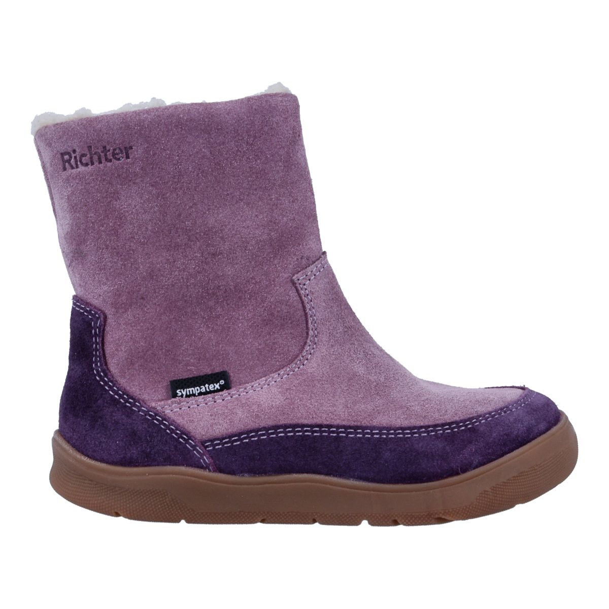 Richter Samy Winter Barfußschuh Boot mit Kontrastbesatz, Größenschablone zum Download