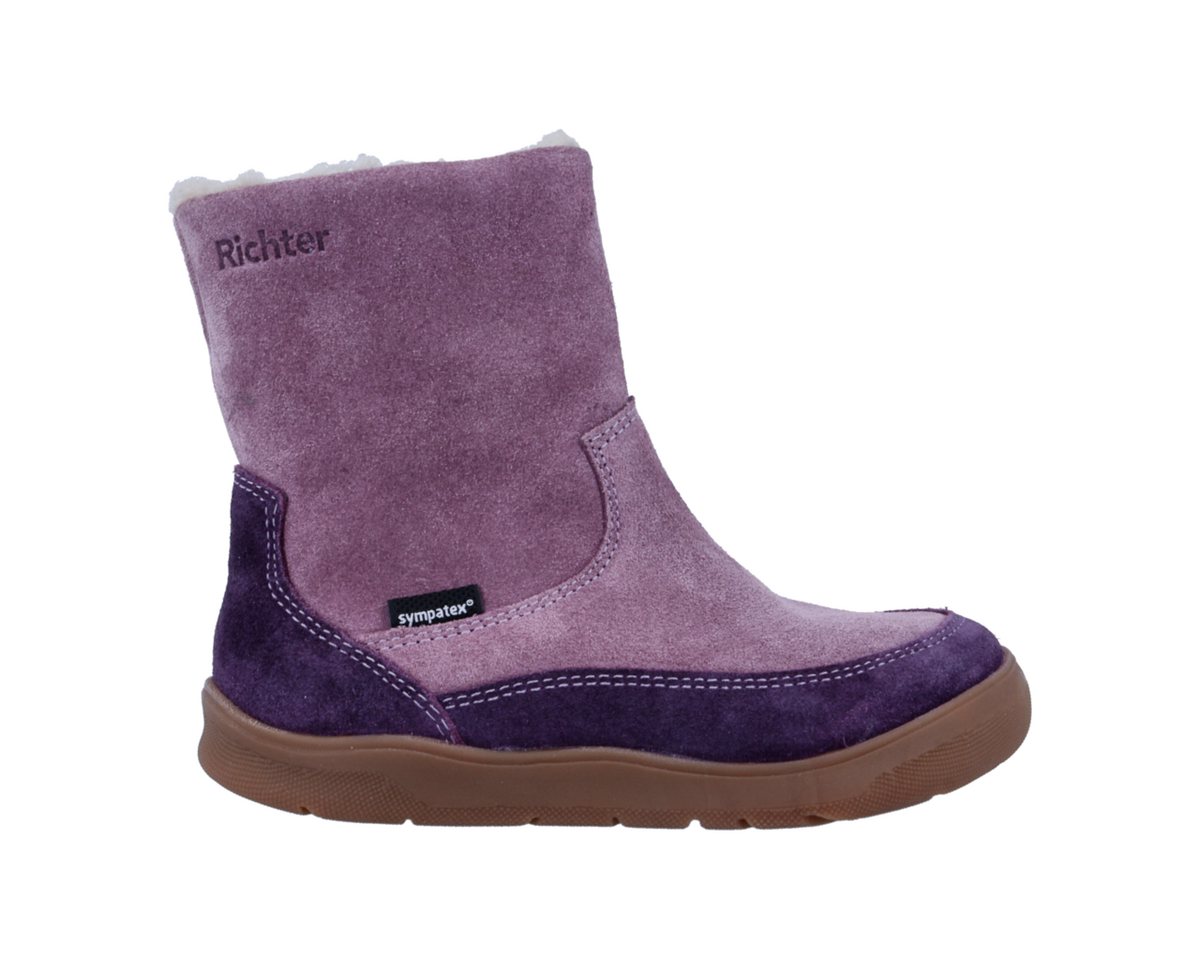 Richter Samy Winter Barfußschuh Boot mit Kontrastbesatz, Größenschablone zum Download