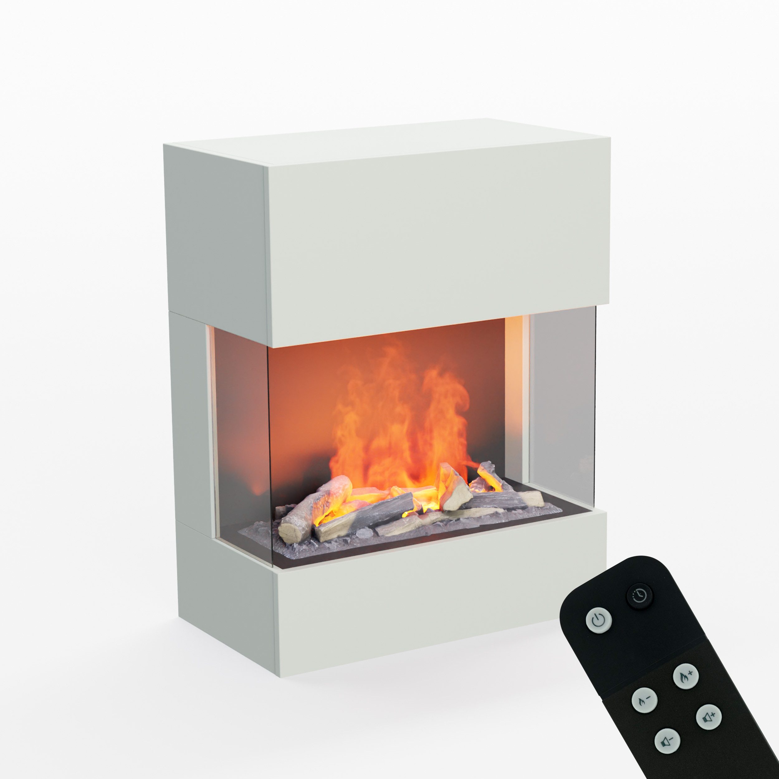 GLOW FIRE Elektrokamin Kästner Multicolor Wasserdampf Kamin, Elektrischer Kamin, Wasserdampfkamin mit 3D Feuer und Knisterfunktion