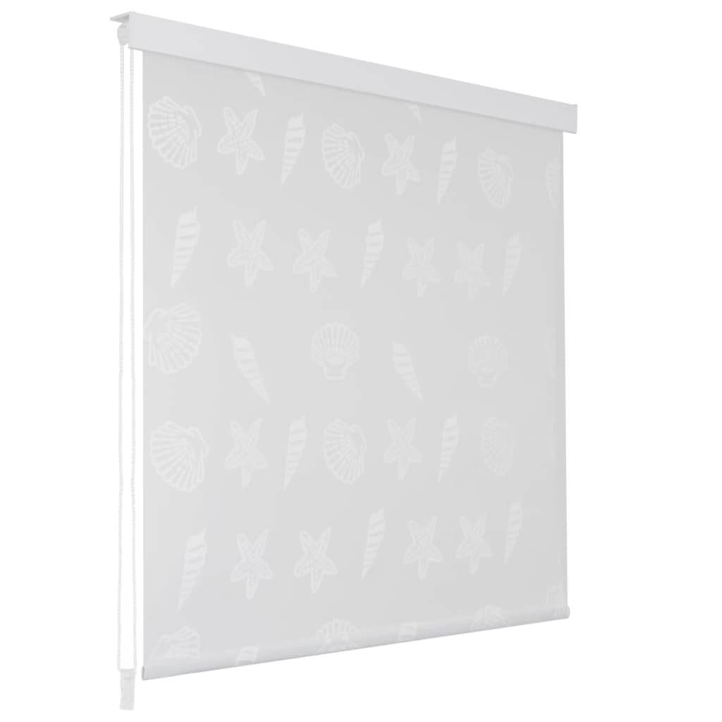 vidaXL Duschvorhang 80 x 240 cm Duschrollo 80x240 cm Seesternmuster Breite 80 cm