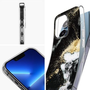 CoolGadget Handyhülle Marmor Slim Case für iPhone 13 Pro 6,1 Zoll, Hülle Dünne Silikon Schutzhülle für Apple iPhone 13 Pro Hülle
