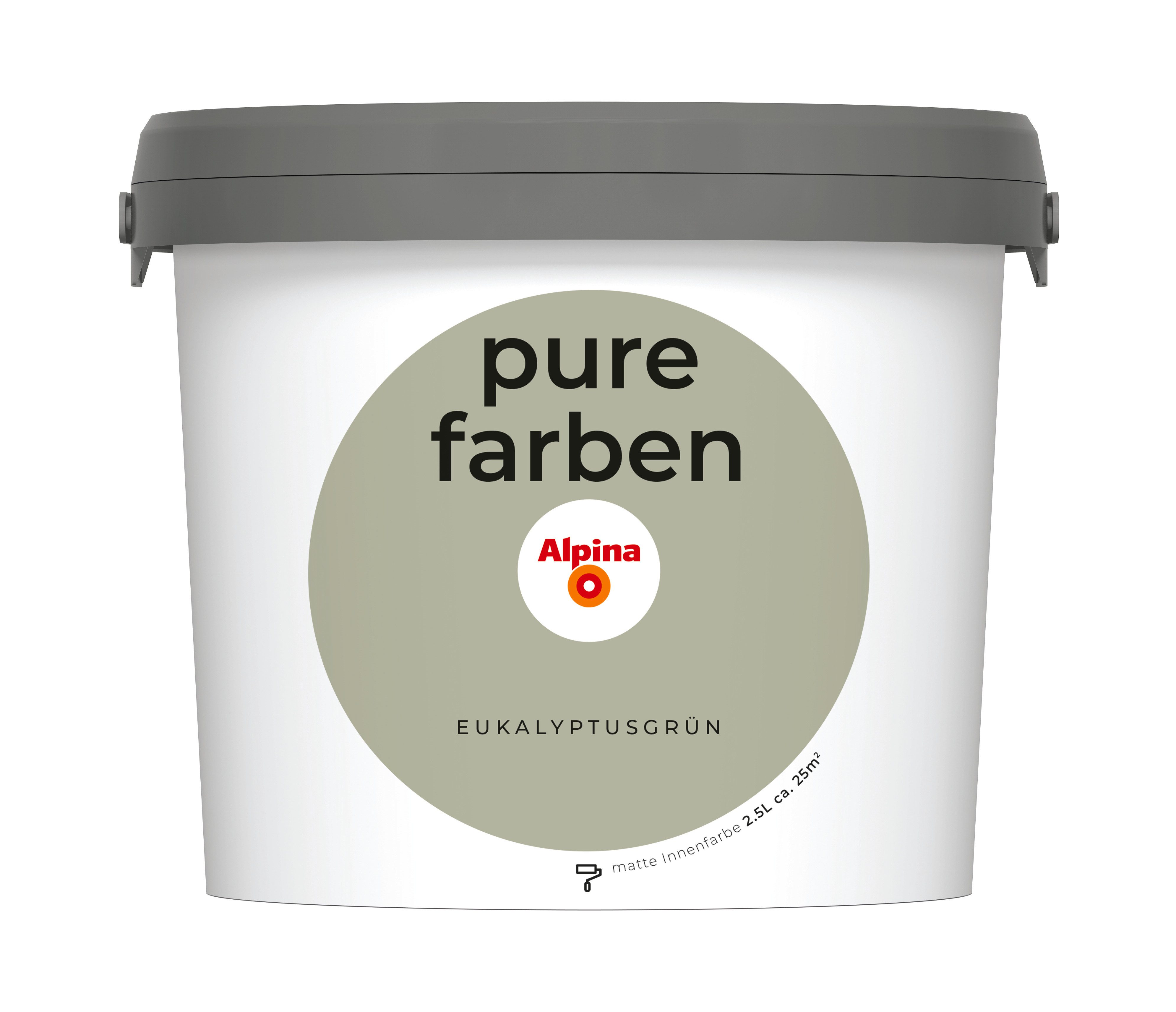Wandfarbe Alpina pure farben - Grüntöne