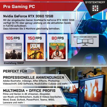 SYSTEMTREFF Basic Gaming-PC (AMD Ryzen 5 5600, GeForce RTX 3060, 16 GB RAM, 512 GB SSD, Luftkühlung, Windows 11, WLAN)