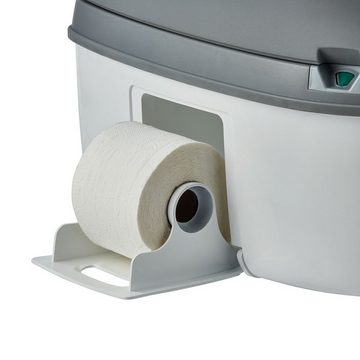 Enders® Campingtoilette, (Spar-Set, 2L Rinse+ + 2,5L Blue+ + 8 Rollen selbstauflösendes Toilettenpapier), integrierter Papierhalter, Belüftungstaste, Deckel + Brille abnehmbar