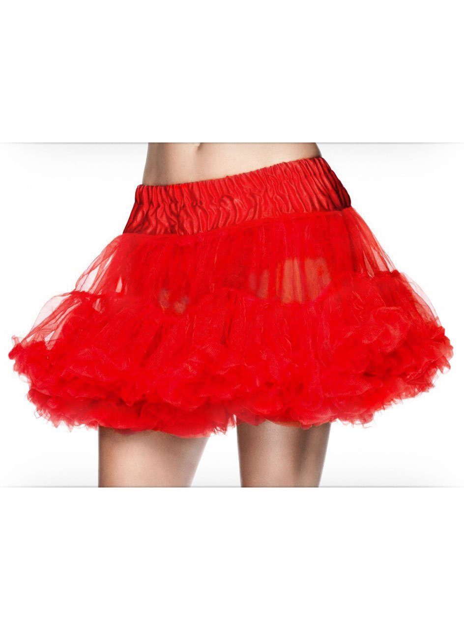 Kostüm Petticoat Tüll rot - Rock für Faschingskostüm