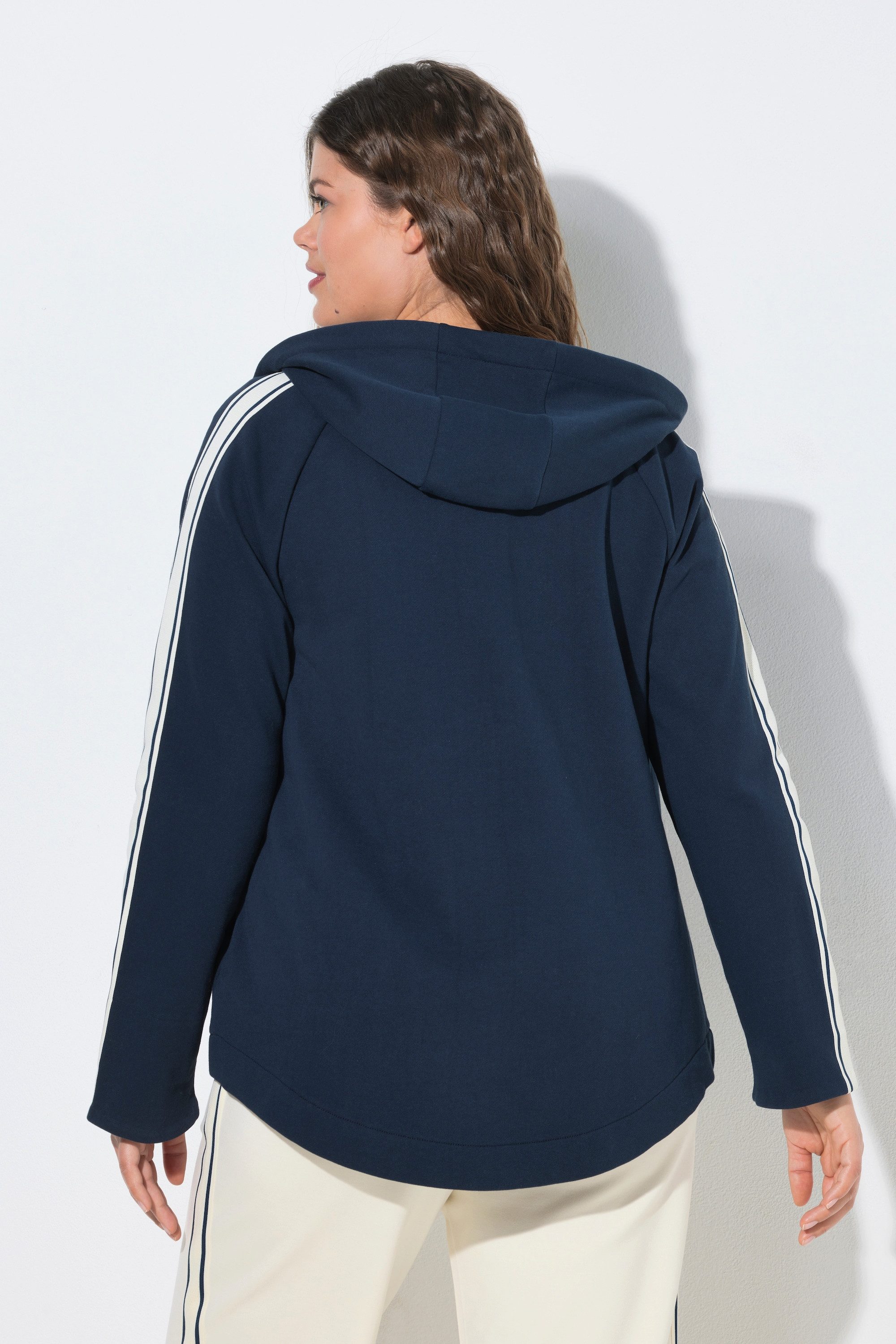 Laurasøn Sweatjacke Sweatjacke Kapuze Vokuhila – Bild 3 von 4