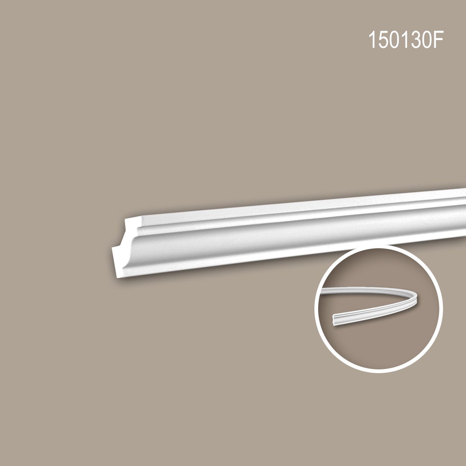 Profhome Flexprofil 150130F flexible Eckleiste Stuckleiste aus flexiblem Polyurethan 2 m (Profilleiste, 1-St., Flexible Eckleiste, Stuckleiste, Zierleiste, 2 m), Profilleiste