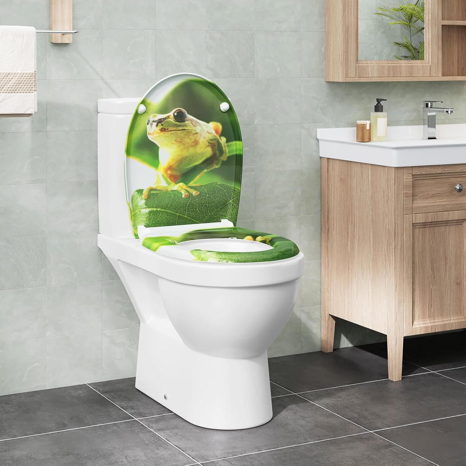 EUGAD WC-Sitz (1-St), Toilettendeckel mit Absenkautomatik O-förmige günstig online kaufen