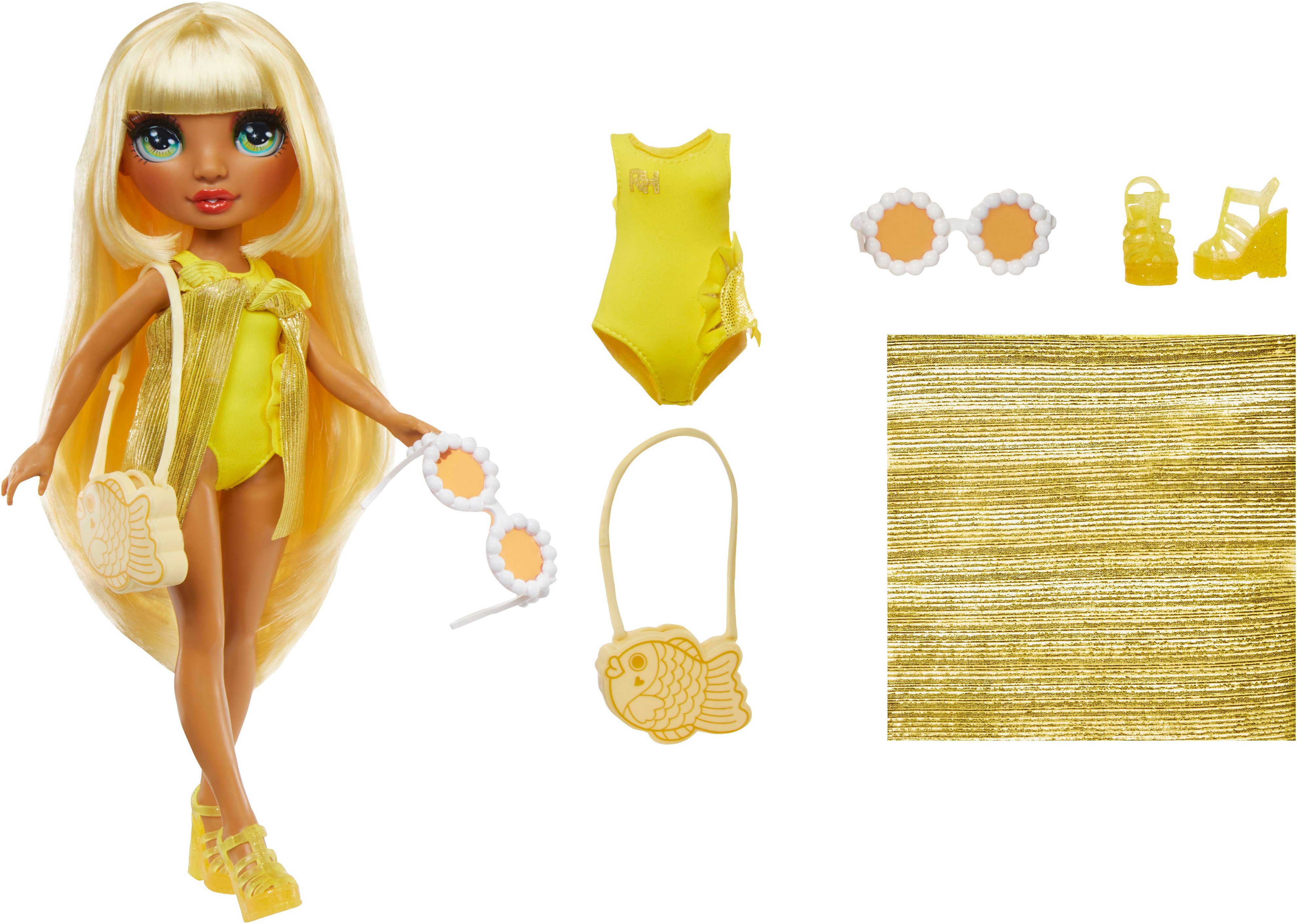 Rainbow High Anziehpuppe Rainbow High Swim & Style Fashion Doll- Sunny (Yellow)