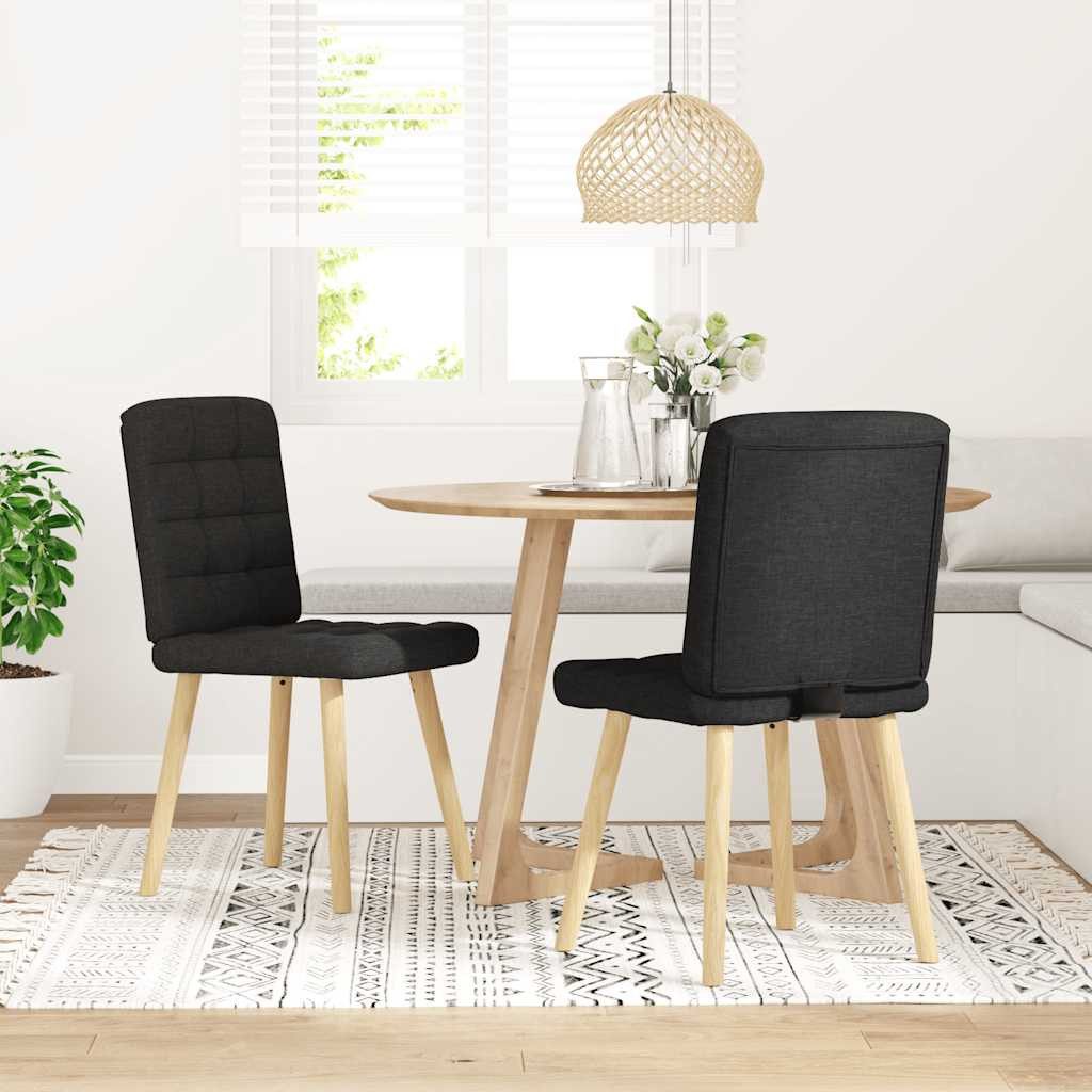 vidaXL Esszimmerstuhl Esszimmerstühle 2 Stk. Schwarz günstig online kaufen