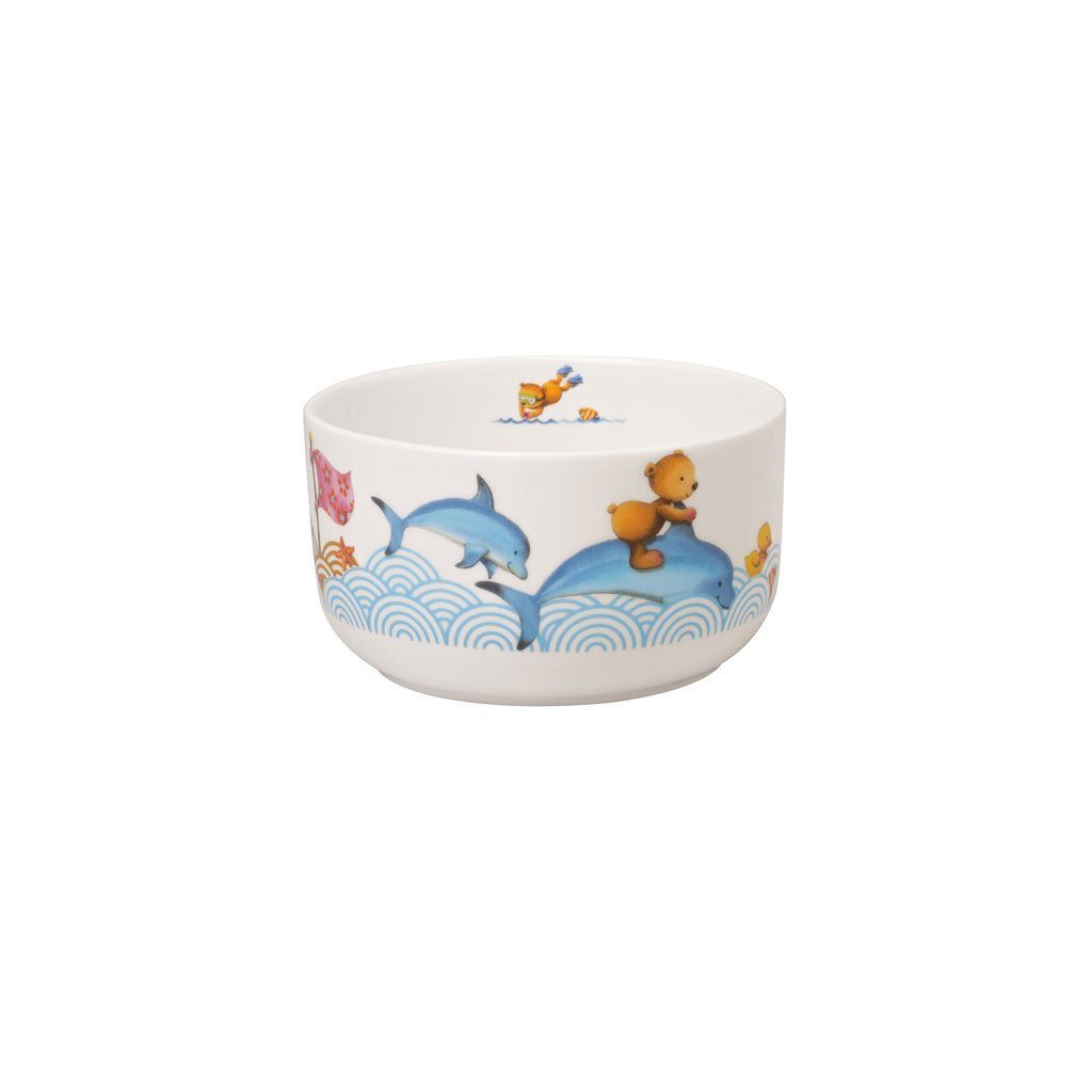 Villeroy & Boch Kinderschüssel Happy as a Bear Kinderbowl 12,5x12,5x7cm, Porzellan, (1-tlg), Premium Porcelain, mikrow.- & spülm.sicher, Made in Germany