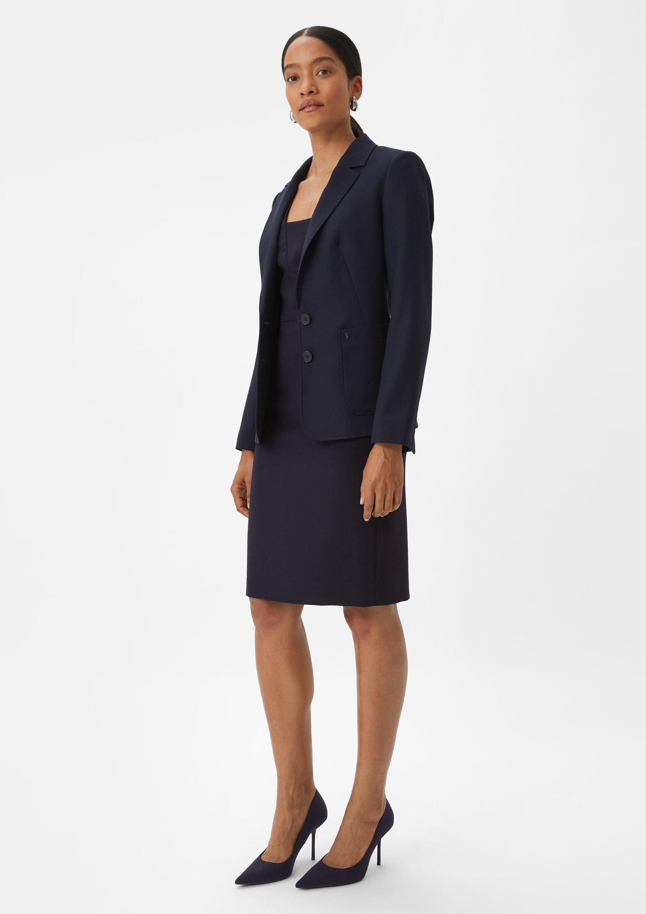 comma Minikleid Kleid Elegantes Etuikleid mit Kappärmeln