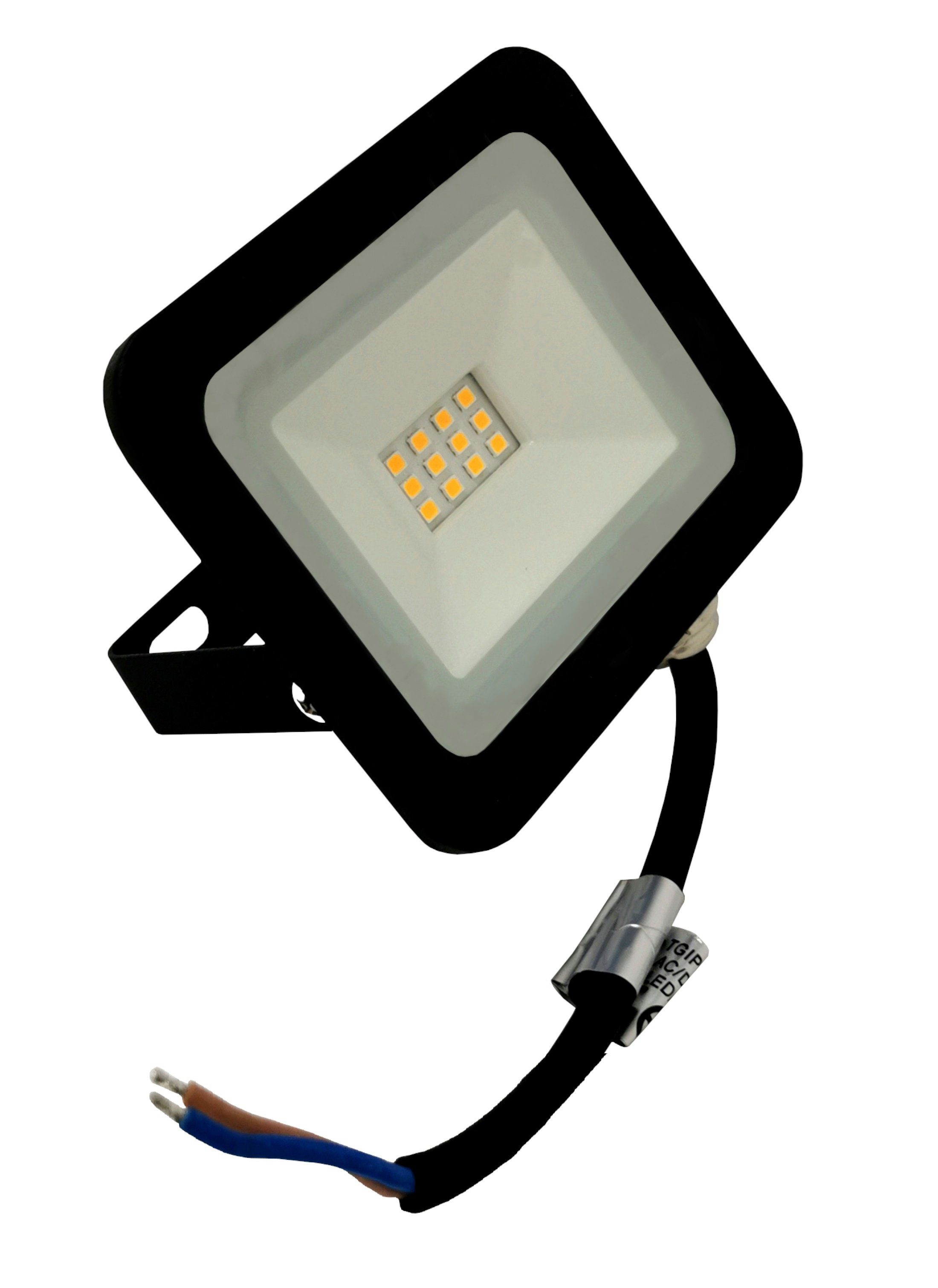 TRANGO LED Flutlichtstrahler, 10 Watt 12/24 Volt DC IP65-103DC LED Fluter Ladeflächenbeleuchtung 3000K warmweiß IP65 Flutlicht, Baustrahler, Camping Strahler, Arbeitslicht, Ladeflächenstrahler, Arbeitsleuchte