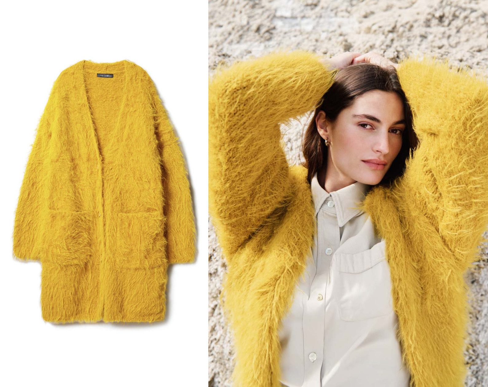 LANA GROSSA BASTA Häkelwolle, 100 m (Garn im Fake Fur Look mit Franseneffekt), 50 g