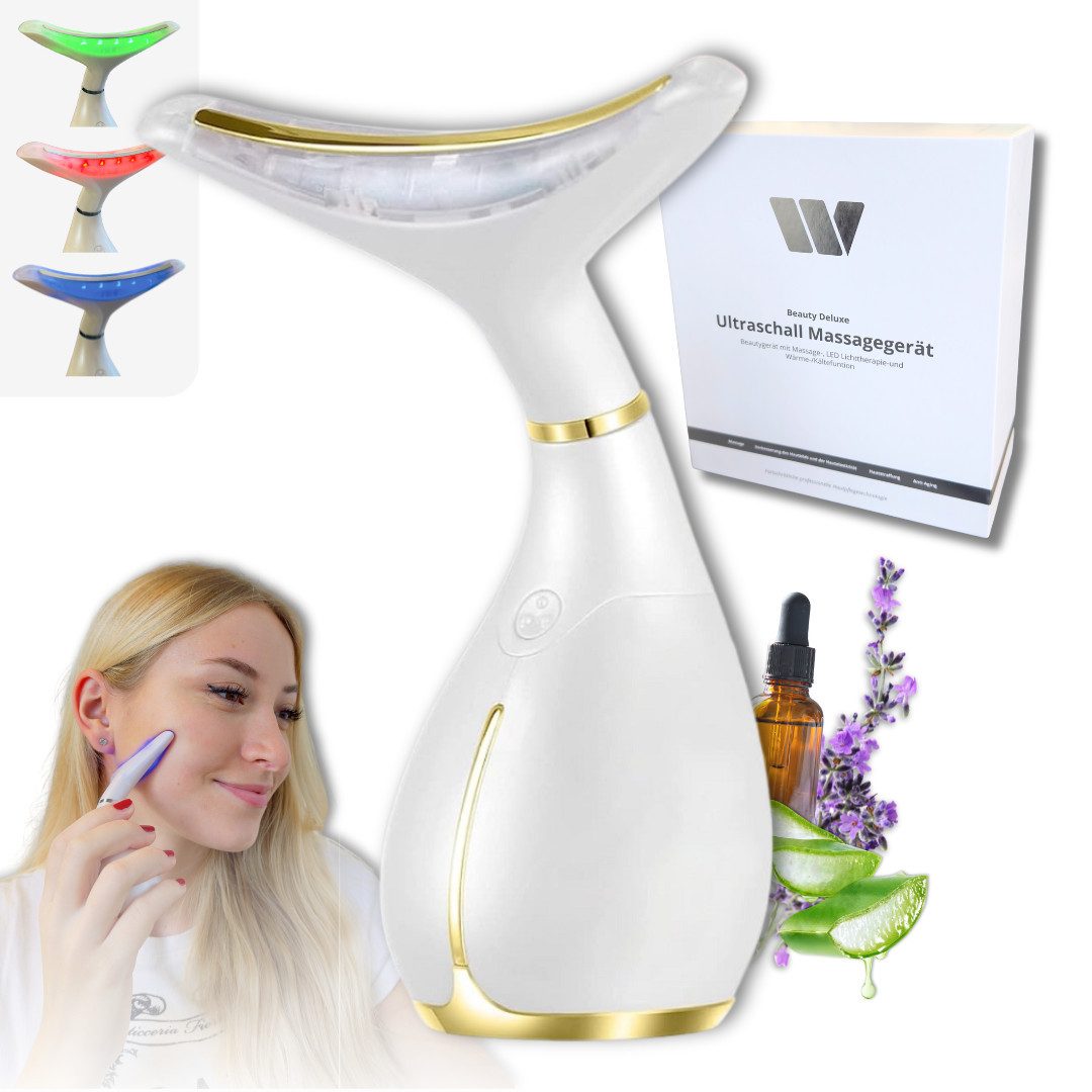 Massagegerät [Neuheit] Beautygerät faltenfrei, Gesicht/Hals, Anti-Aging Wunder