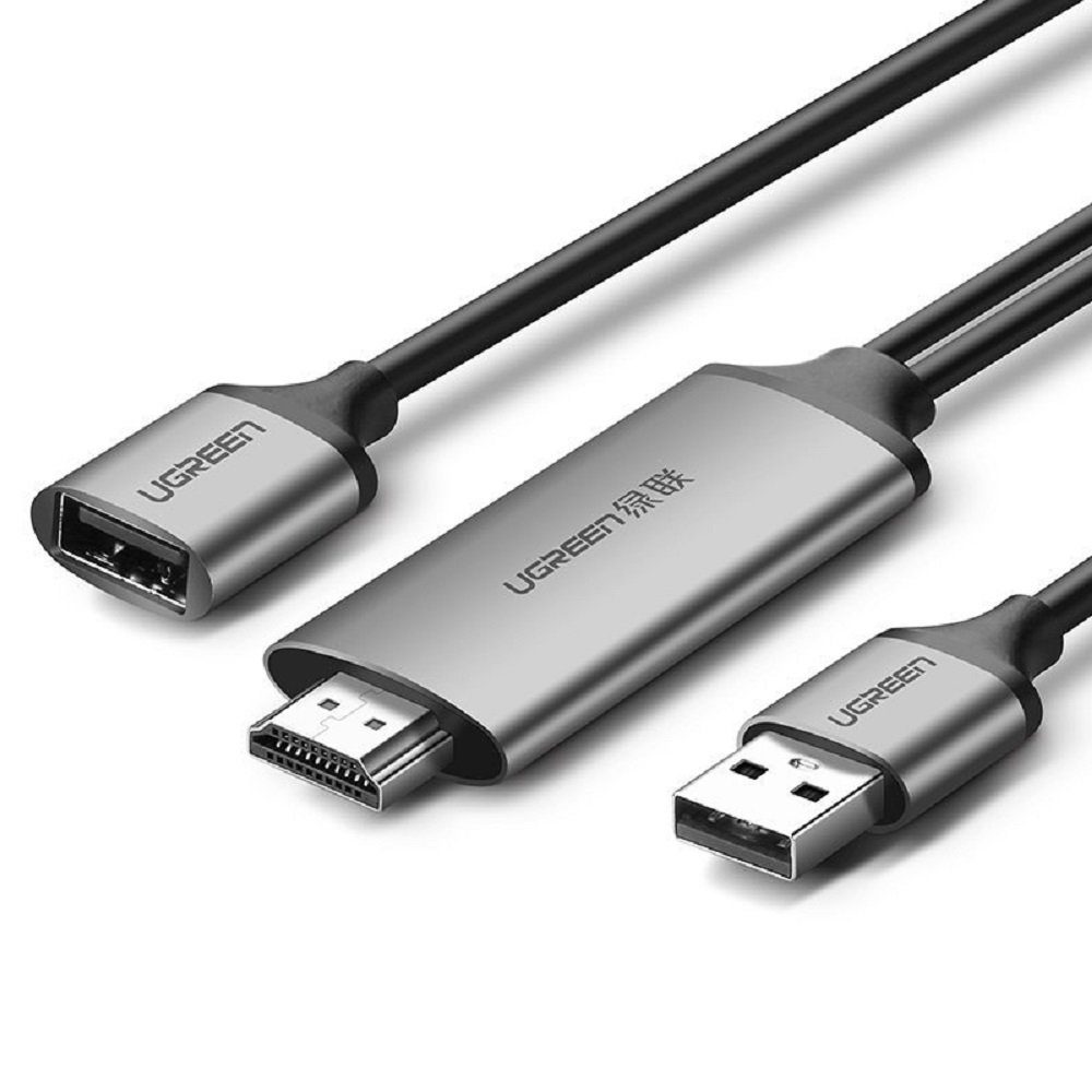UGREEN USB OTG MHL Videokabel USB auf HDMI Adapter 1,5m TV Kabel Grau  Video-Kabel
