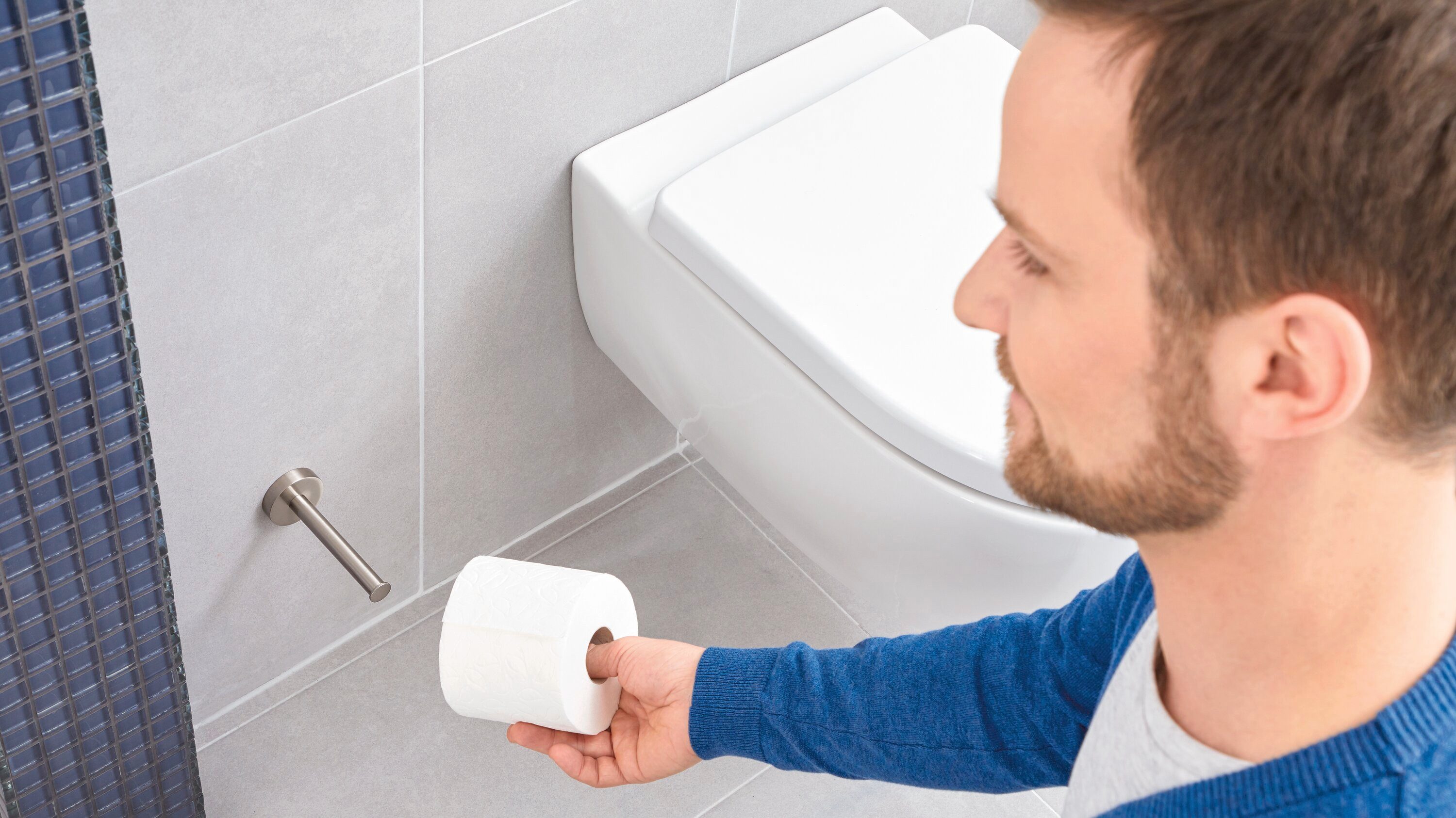 tesa Toiletten-Ersatzrollenhalter 1x tesa Nooblesse Ersatzrollenhalter (Komplett-Set, 2-St., inkl. Klebelösung), edelstahl 12,5 cm : 5 cm : 5 cm