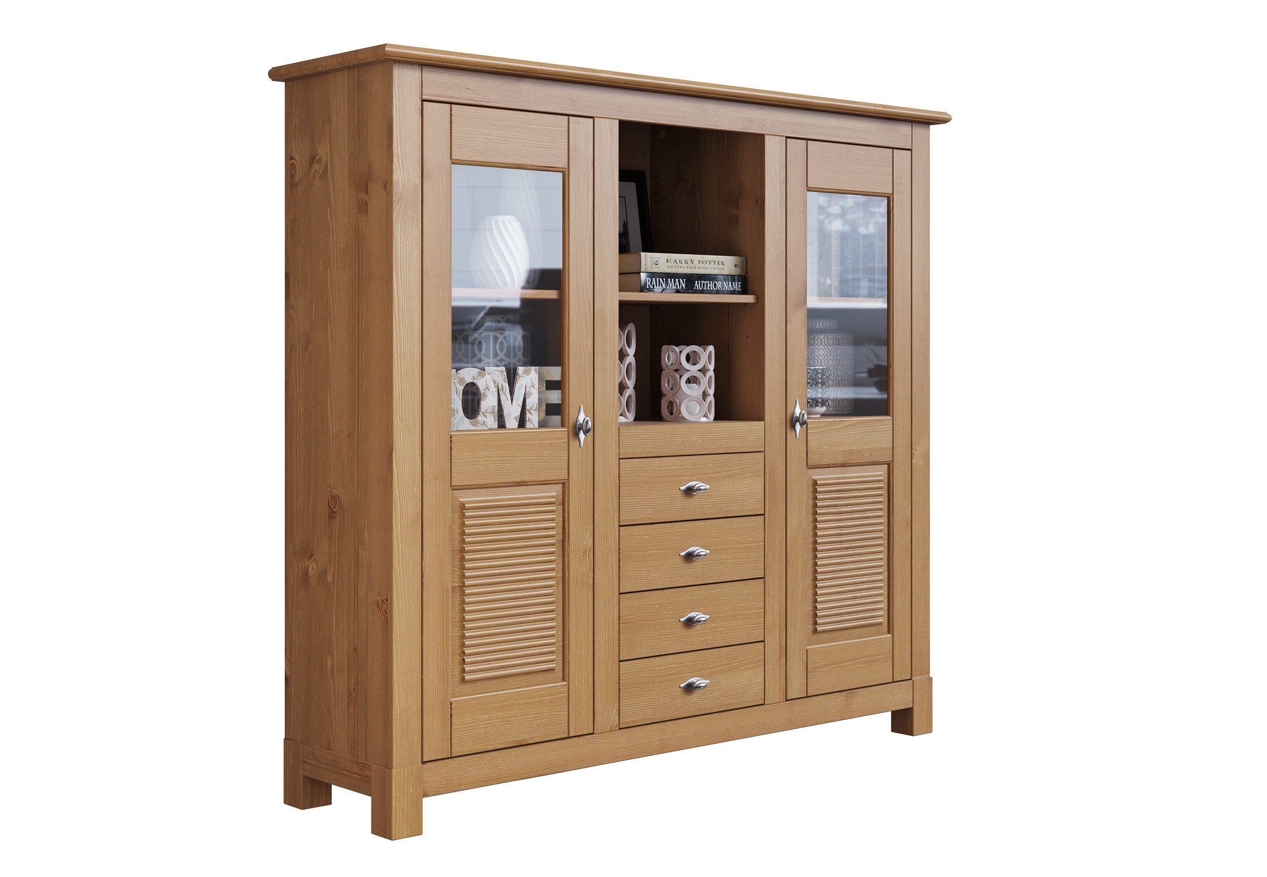 Home affaire Buffet Rauna Highboard, massive günstig online kaufen