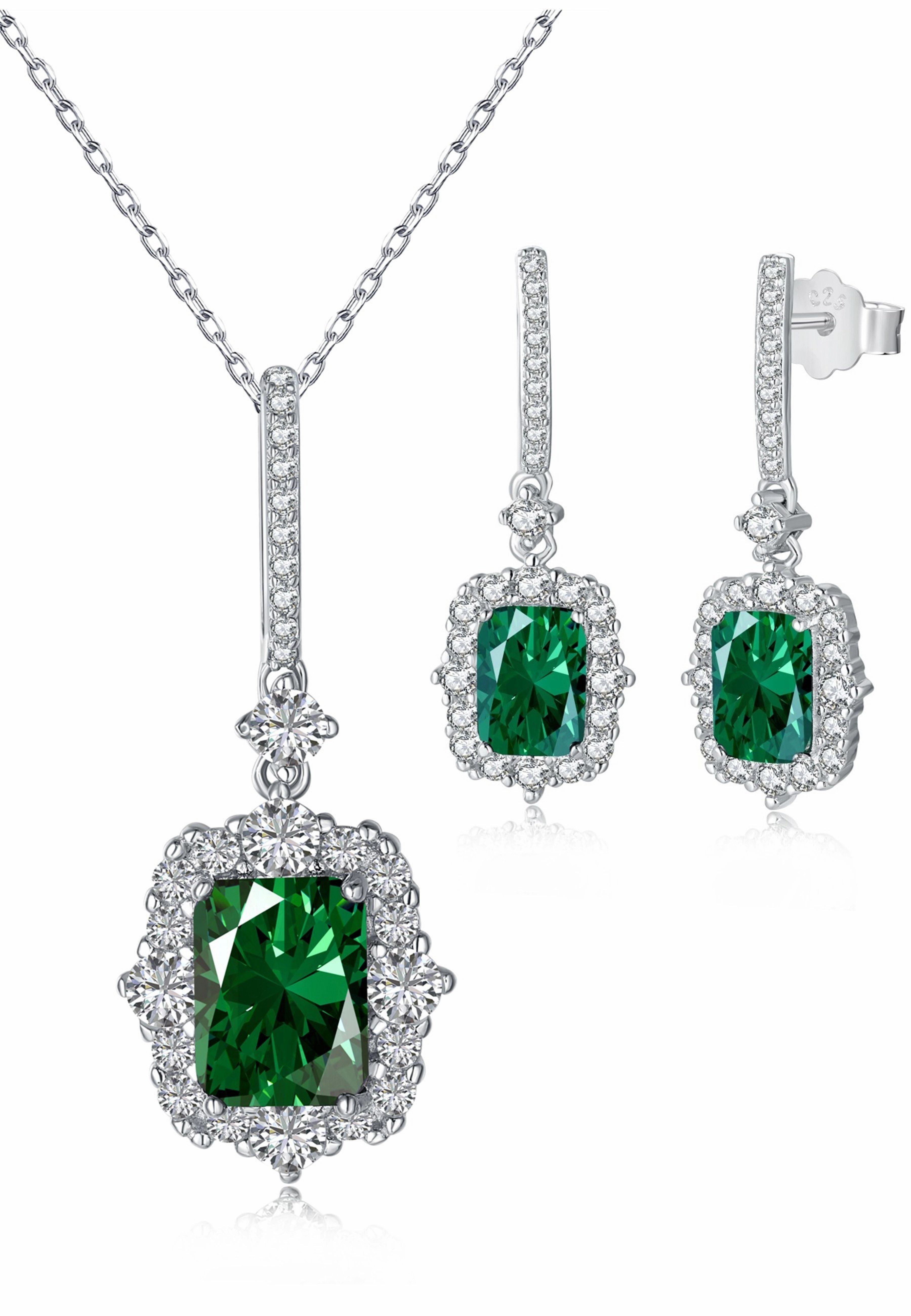 BRELLATO Ohrring und Ketten Set Vintage Glitzer Damen Kristall Halskette An günstig online kaufen