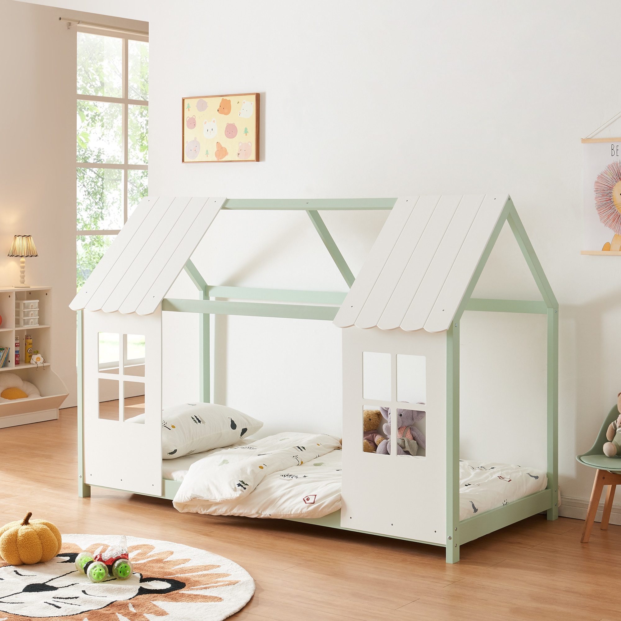 en.casa Kinderbett, »Tostedt« Halboffenes Design 90x200cm günstig online kaufen