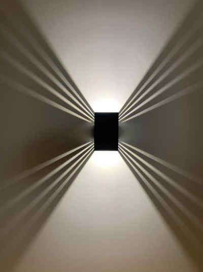SpiceLED LED Außen-Wandleuchte ShineLED-Outdoor, Weiß (4200 K), LED fest integriert, Weiß, 12 Watt, Lichtfarbe weiß, dimmbar, indirekte Beleuchtung mit Schatteneffekt, Up & Down Licht