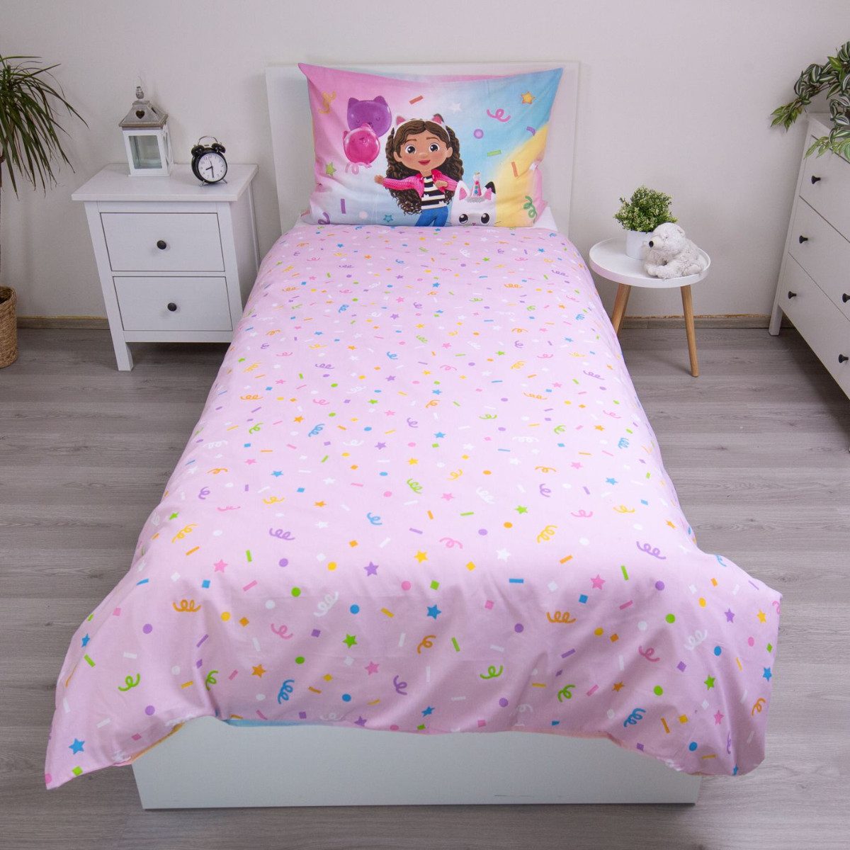 Gabby's Dollhouse Bettwäsche Bettwäsche set 100% Baumwolle 140x200 + 70x90 cm, Baumwolle