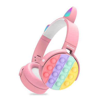 Diida Kopfhörer,Kabellose/Bluetooth-Kopfhörer,Katzenohr-Kopfhörer Bluetooth-Kopfhörer (Unterstützt TF-Karteneinschub)