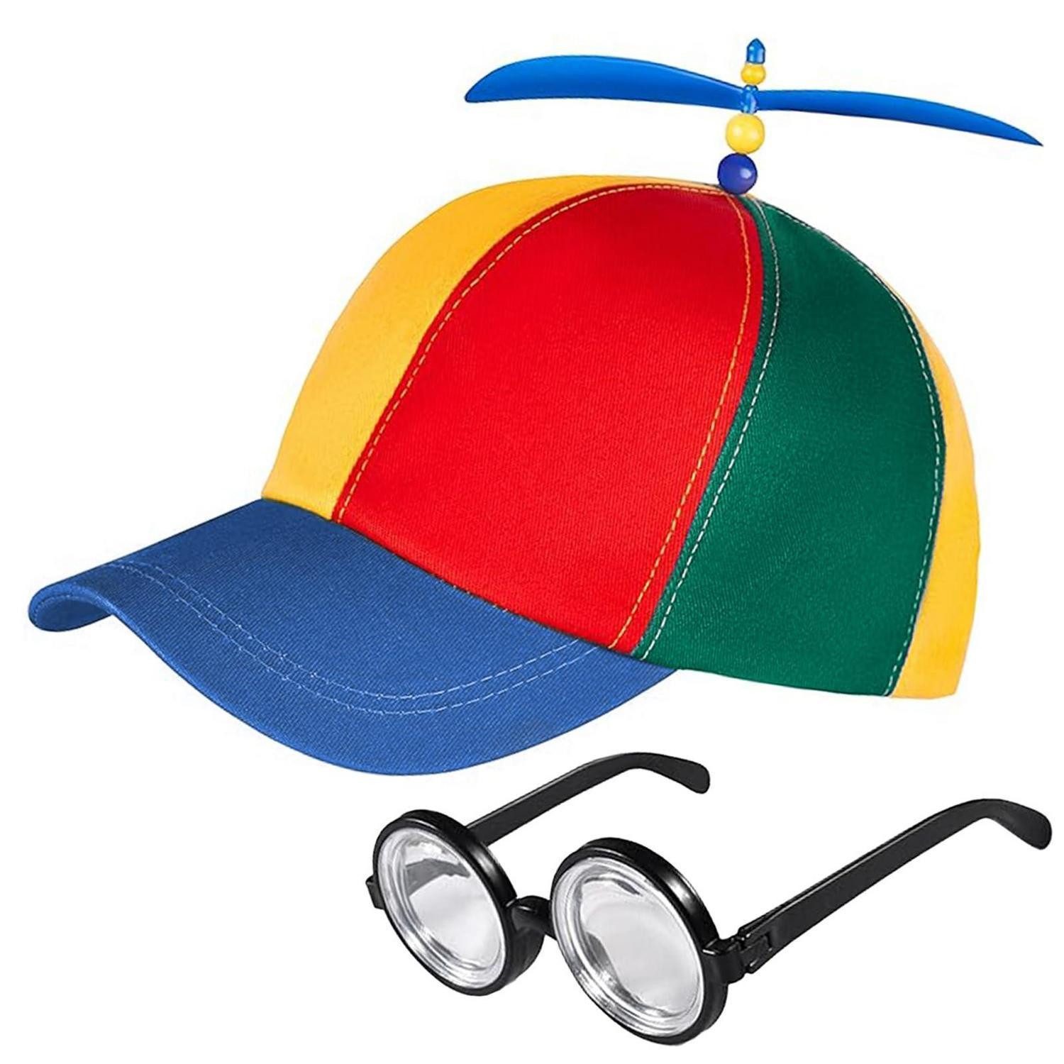 LuxusKollektion Schirmmütze Propellermütze mit Brille, verstellbar (1-St)