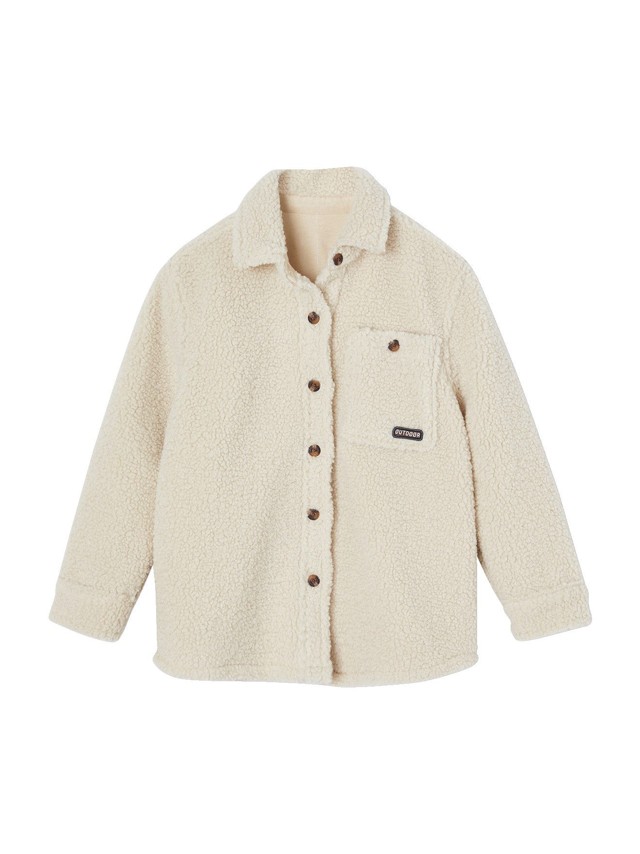 Langarmhemd Jungen Overshirt aus Teddyfleece