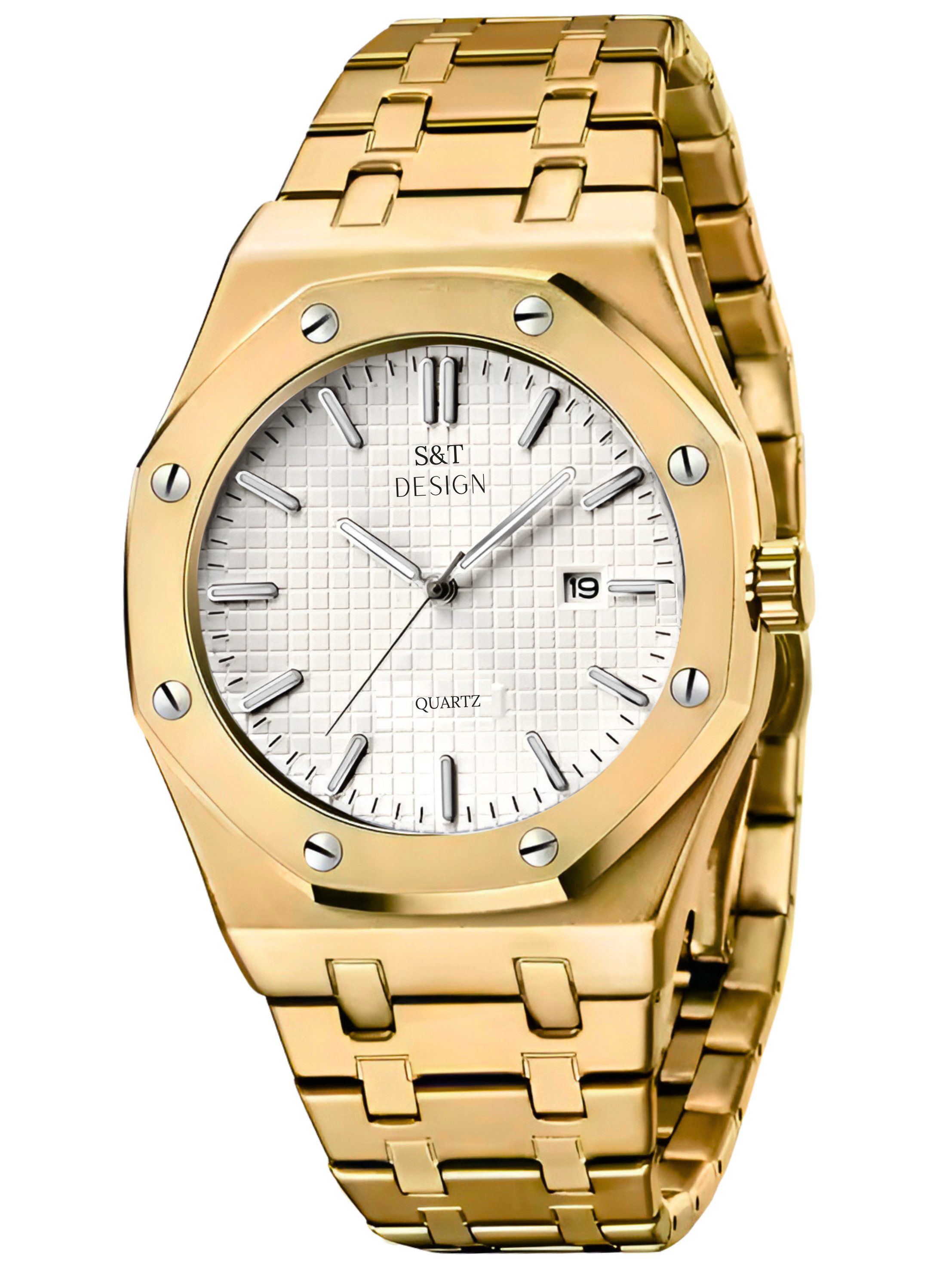 Quarzuhr Herrenuhr Armbanduhr Edelstahl Herren Uhr