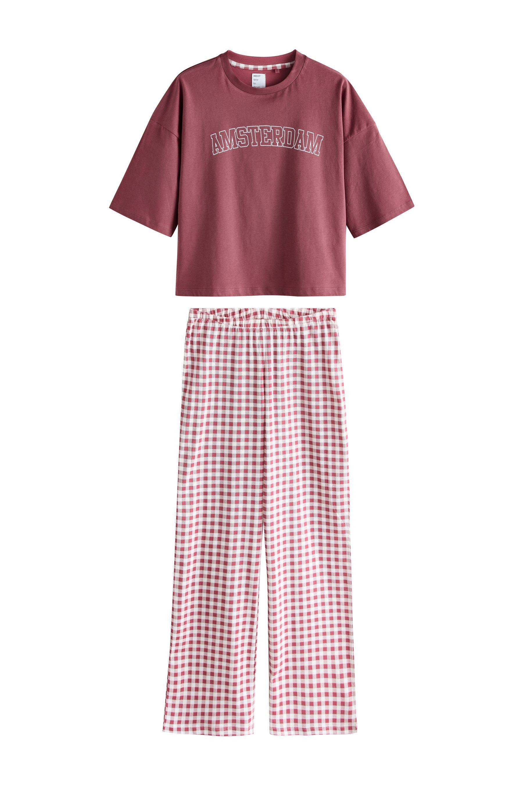 Pyjama Kurzärmeliger Baumwoll-Pyjama