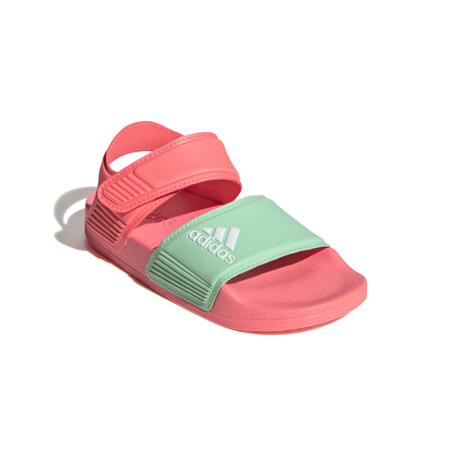 adidas Performance Adilette Sandale (Klettverschluss) acidrot Mädchen Badeschuh