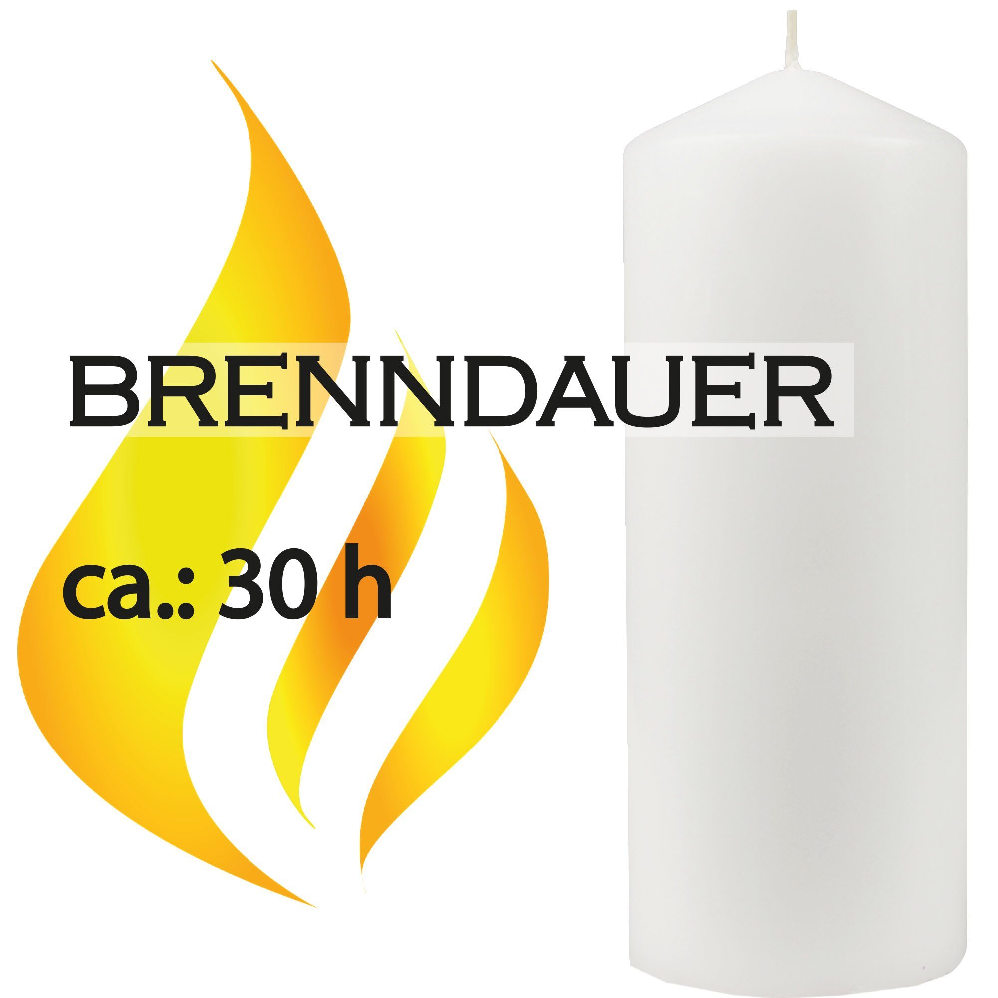 (3-tlg), Weiß - 13,5cm HS Stumpenkerze Candle Wachskerzen Ø6cm x Farben vielen Blockkerze in Kerze