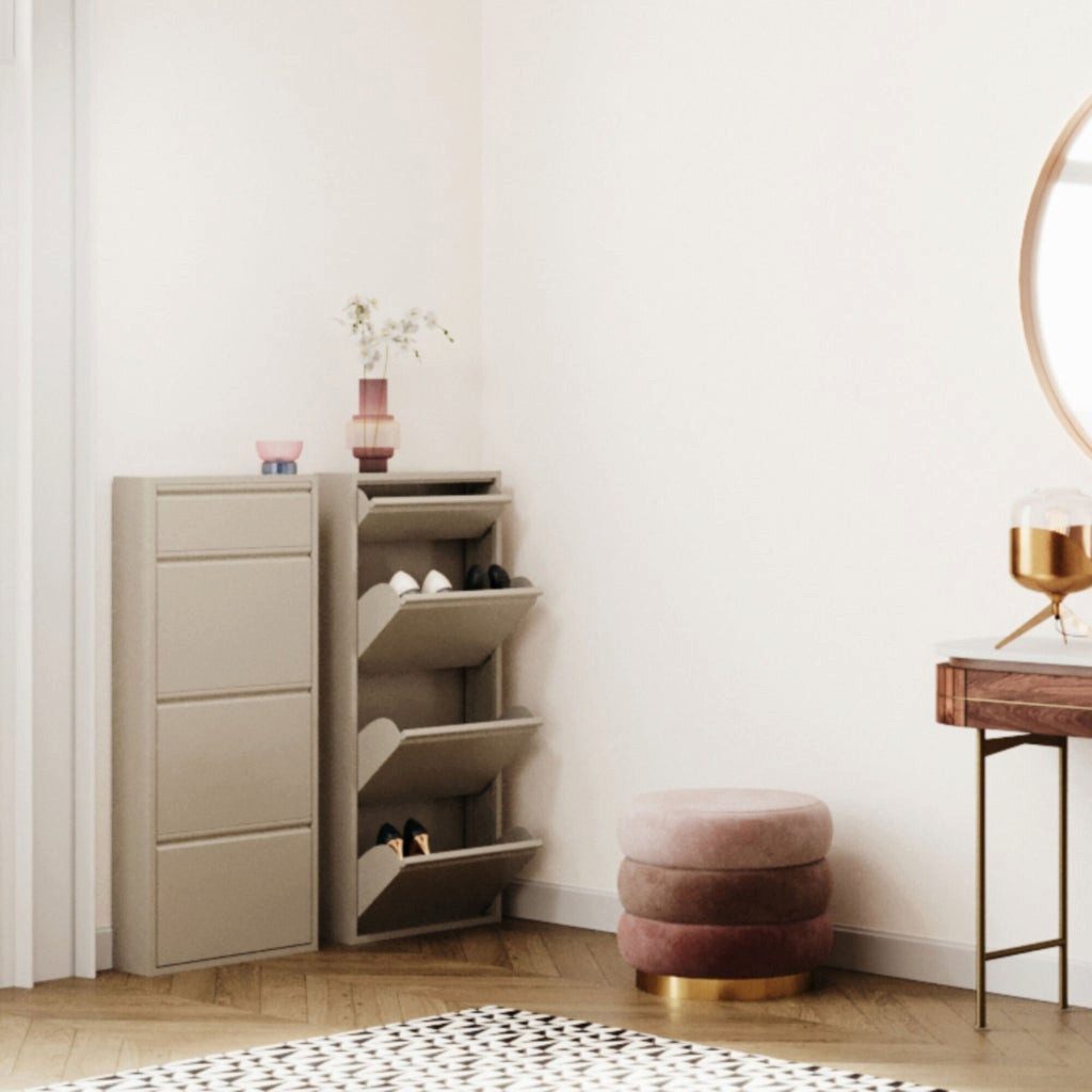 Kare Design Schuhschrank Caruso schmaler Schuhkipper mit 3+1 Klappen