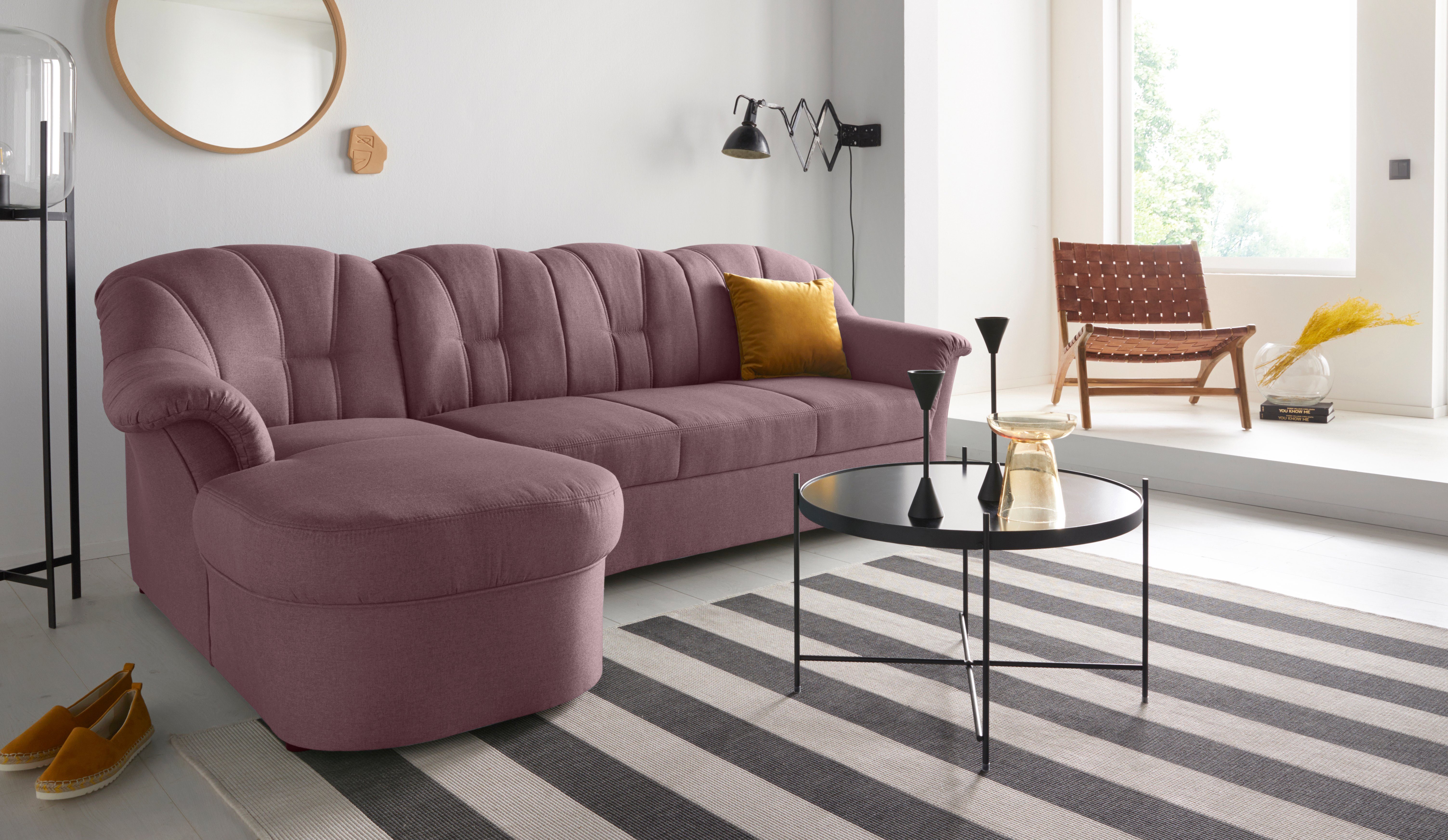 DOMO collection Ecksofa "Topper zeitlos elegant, kompakte Stellmaße, OTTOs günstig online kaufen