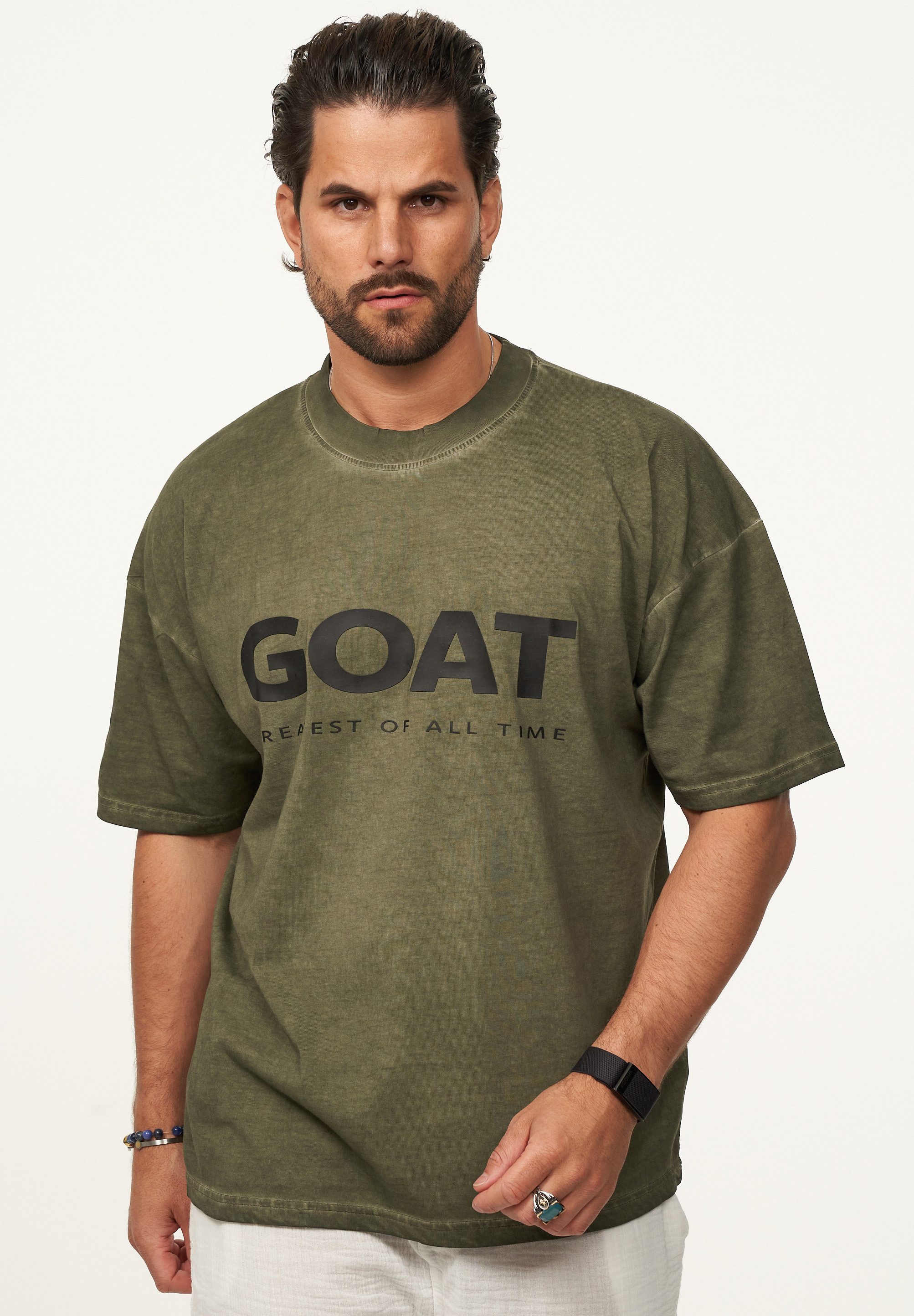 SOULSTAR T-Shirt mit Print Herren Oversize-Fit Kurzarm Shirt mit Rundhals-A günstig online kaufen