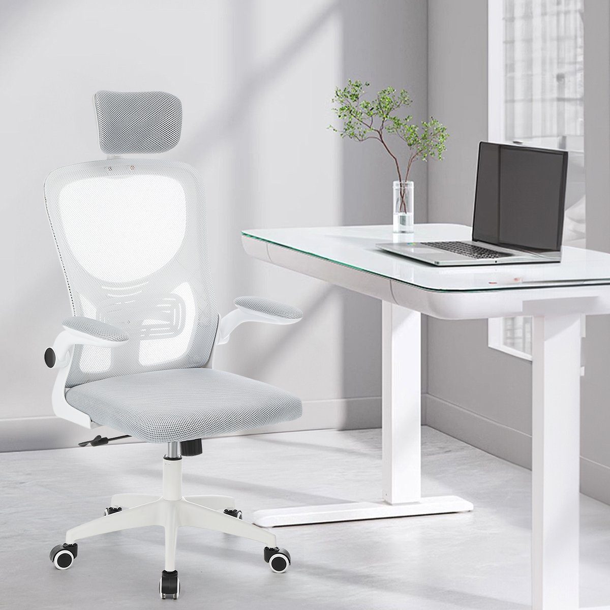 OULENBIYAR Bürostuhl Ergonomisch, Schreibtischstuhl Klappbaren Armlehnen, günstig online kaufen